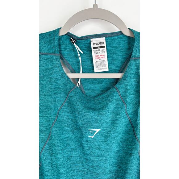 GymShark Regular Fit Power Running Tank Top Womens Medium Blue Marl New B4A8J - Picture 2 of 8